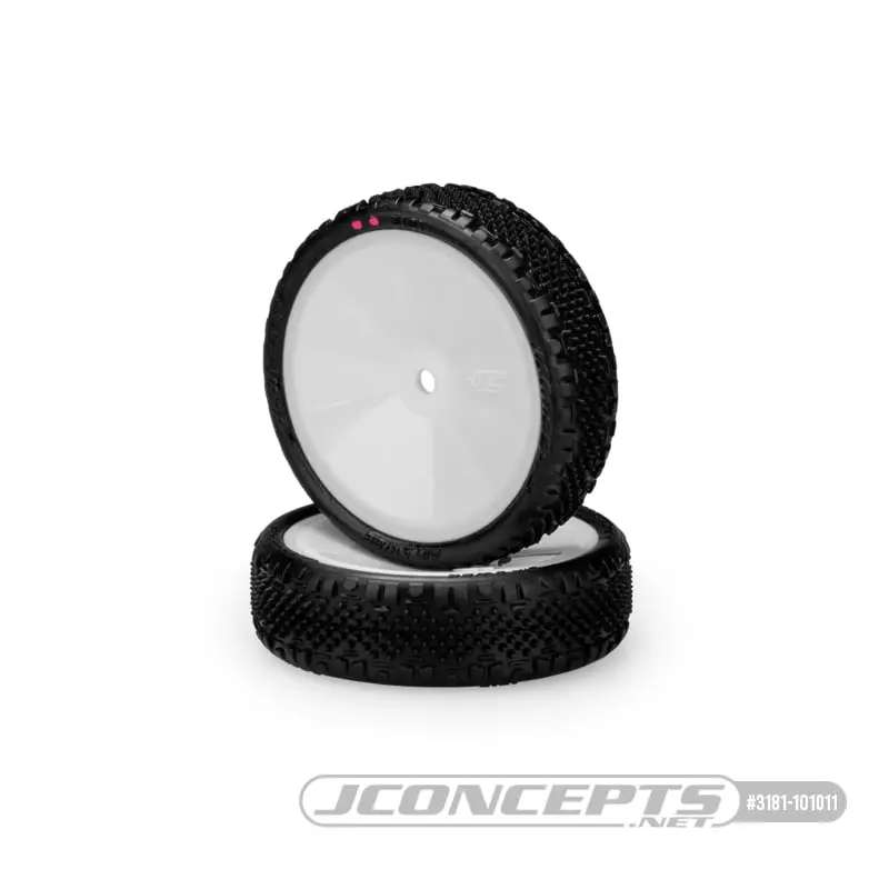 Pin Swag 2Wd Buggy Front Pre-Mount Tires, White (2) 1