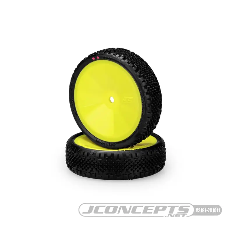 Pin Swag 2Wd Buggy Front Pre-Mount Tires, Yellow (2) 1