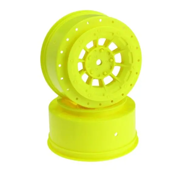 3344Y Hazard 12Mm Sc10/4X4 Hex Wheel Yellow (2) 1