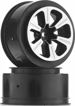 Hustle Wheel, Black W/ Silver: Slh 4X4 F&R 1