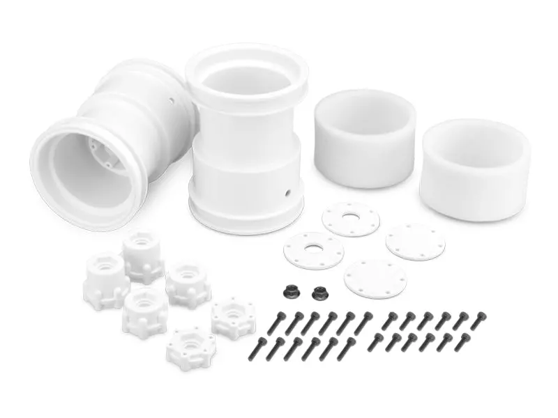 Tribute 2.6In Monster Truck Wheel, White (2) 1