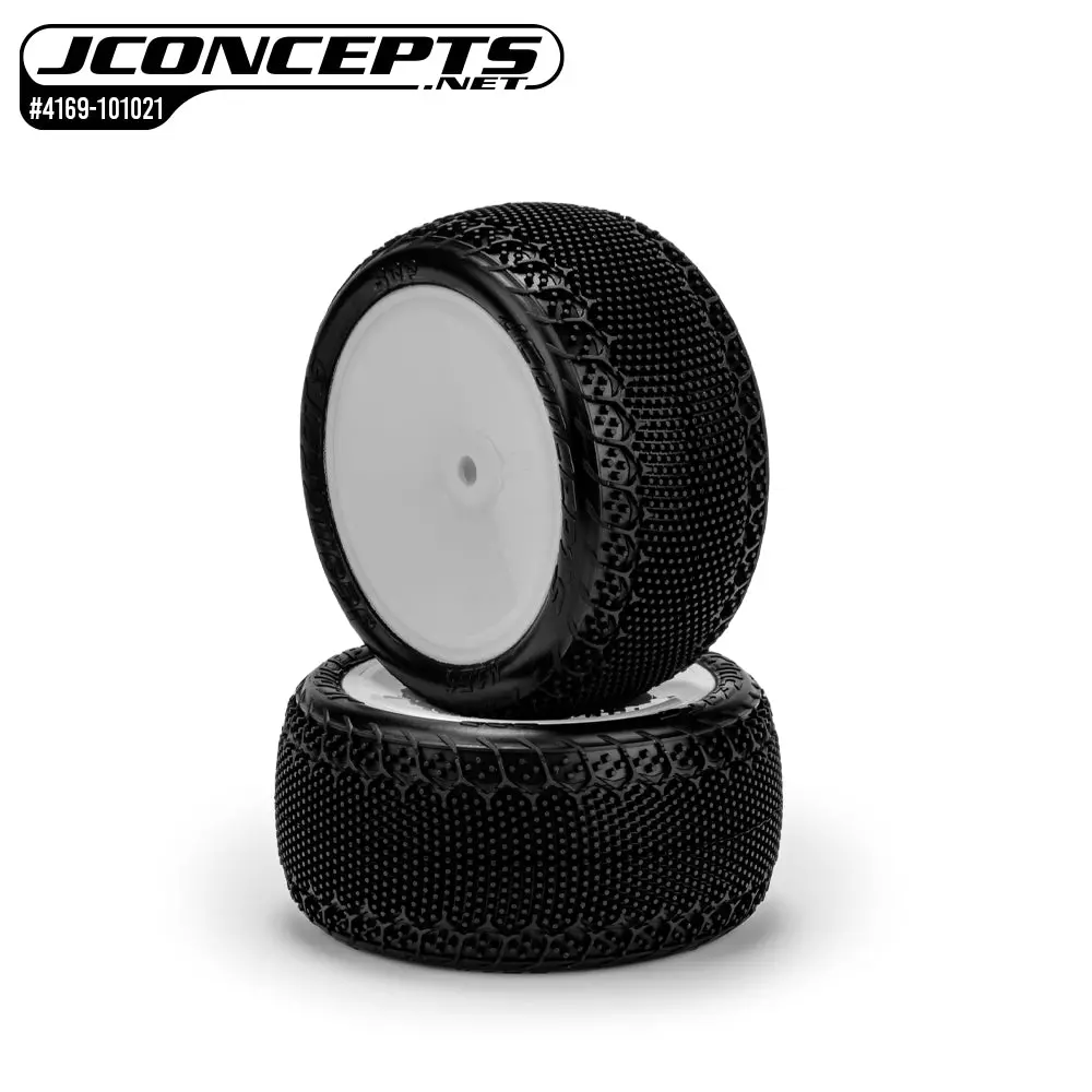 3Dp 2.2" 2Wd Buggy Pre-Glued Rear Tire (2), White 1