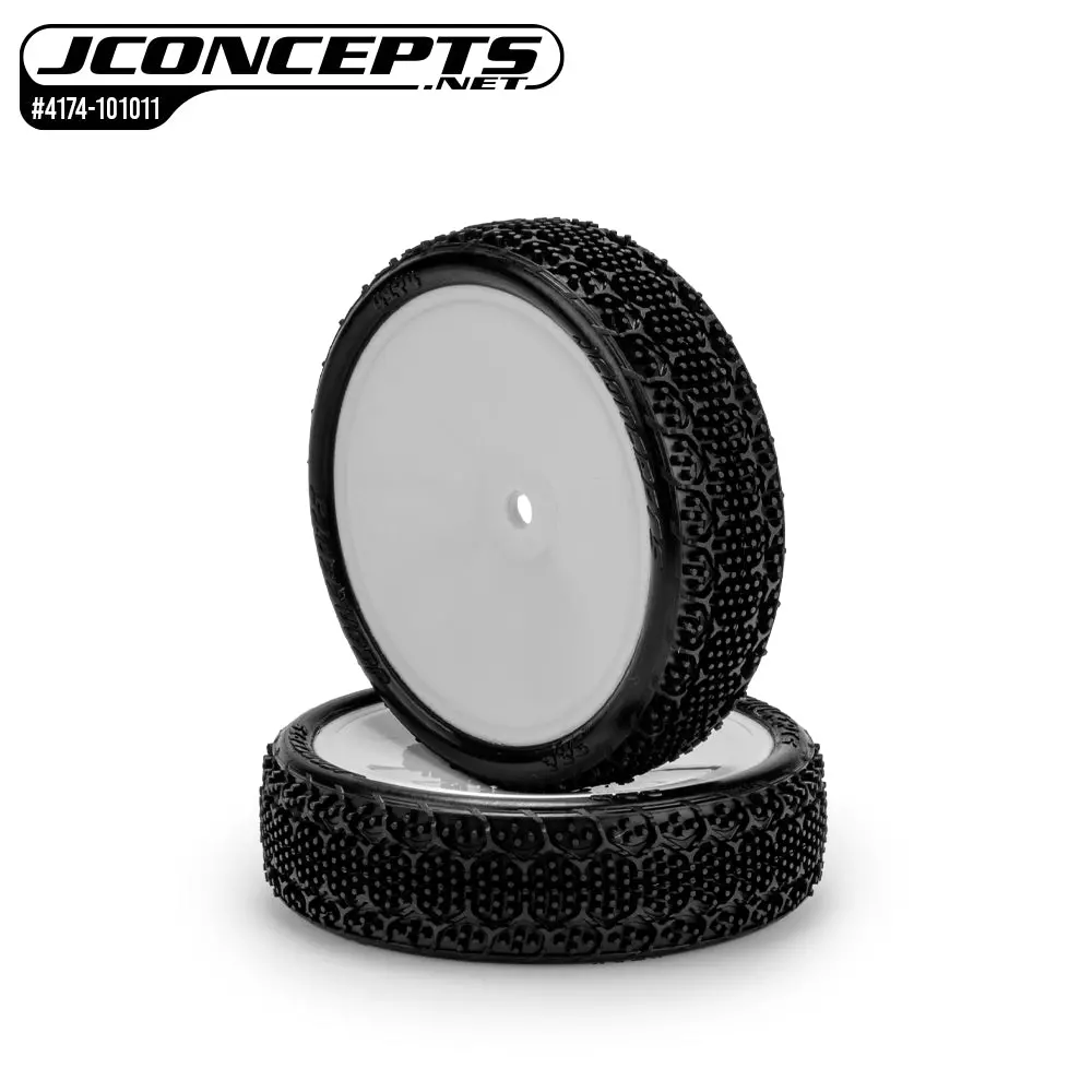 3Dp 2.2" 2Wd Buggy Pre-Glued Front Tire (2), White 1