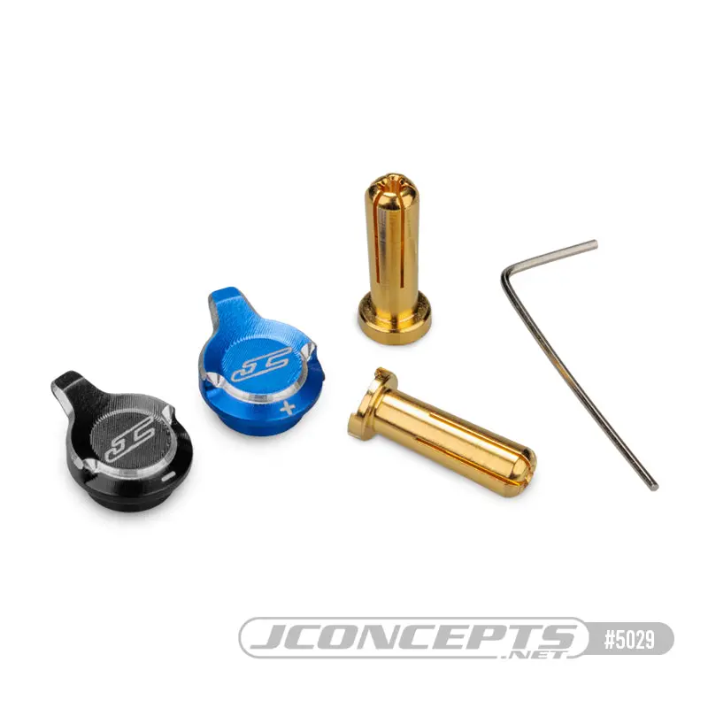 Battery Plug Pull Set W/ 2 5Mm Bullet Connectors, Blue & Black 1