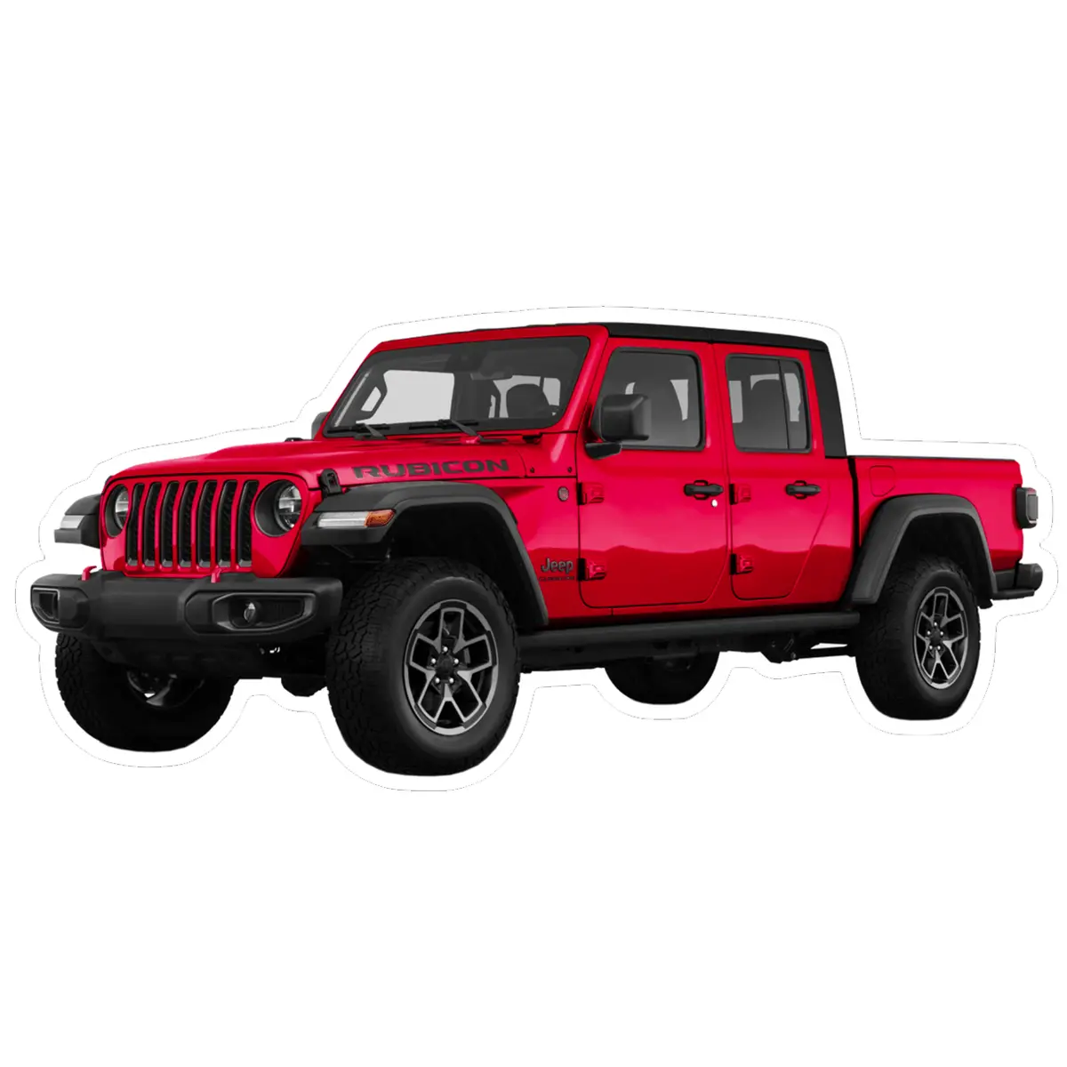 Jeep Gladiator Red Rubicon Vinyl Decal / Sticker 1