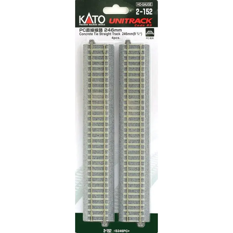 Kato 2-152 Ho Concrete Tie 246Mm (9 3/4') Straight Track S246pc 1