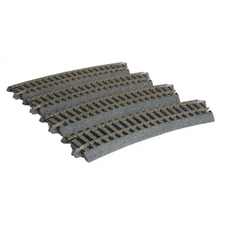 Kato 2-280 370Mm (14 9/16') Radius 22.5 Curve Track R370-22.5(4 Pcs.) (Ho Scale) 1