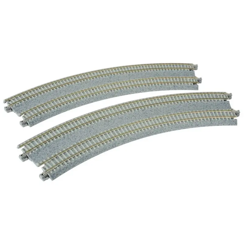 Kato 20-183 (N) Ct Double Track Superelevated Curve Track -- 45 Degrees, 11/12-3/8" 28.2/31.5Cm Radius (Pkg2) 1