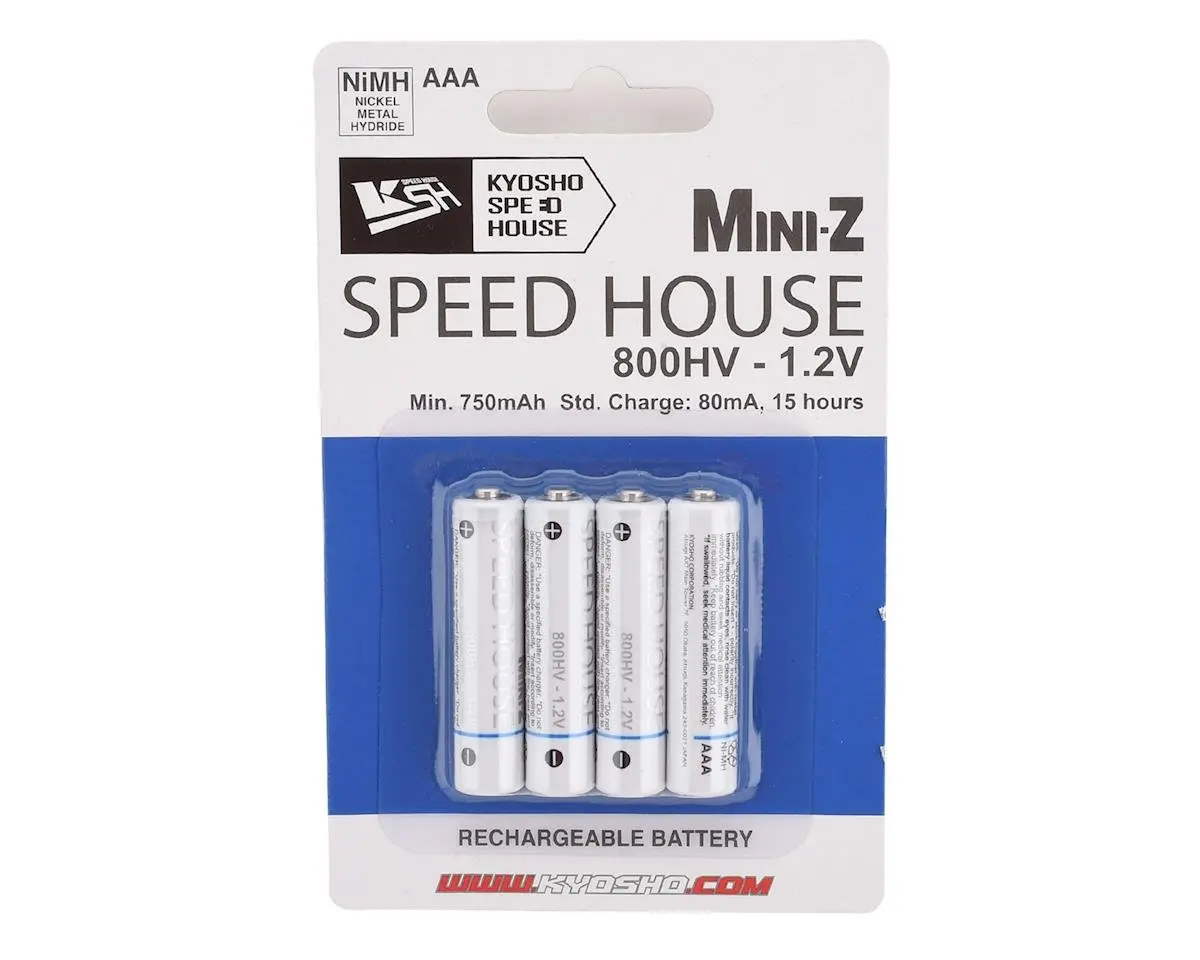 Speed House Rechargeable Nimh Aaa Batteries, 1.2V 750Mah (4) 1