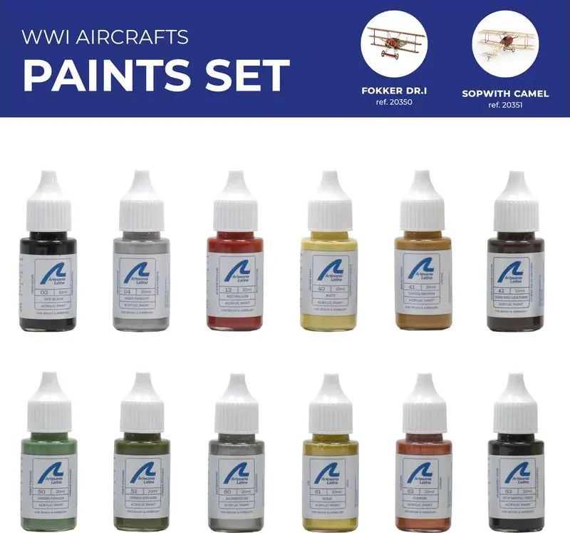 Paint Set Ww1 Planes (12 Bottles) Models 20350 20351 1