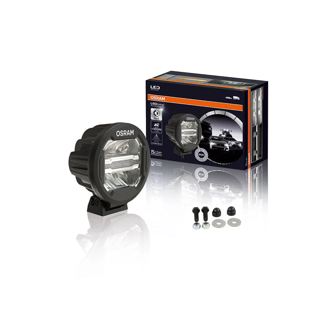 7” Osram Led Light Round Mx180-Cb Combo Beam And Mounting Kit 1