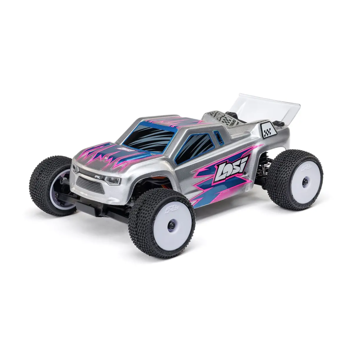 Micro-T 1/28 Stadium Truck Rtr W/ Battery & Charger, Silver 1