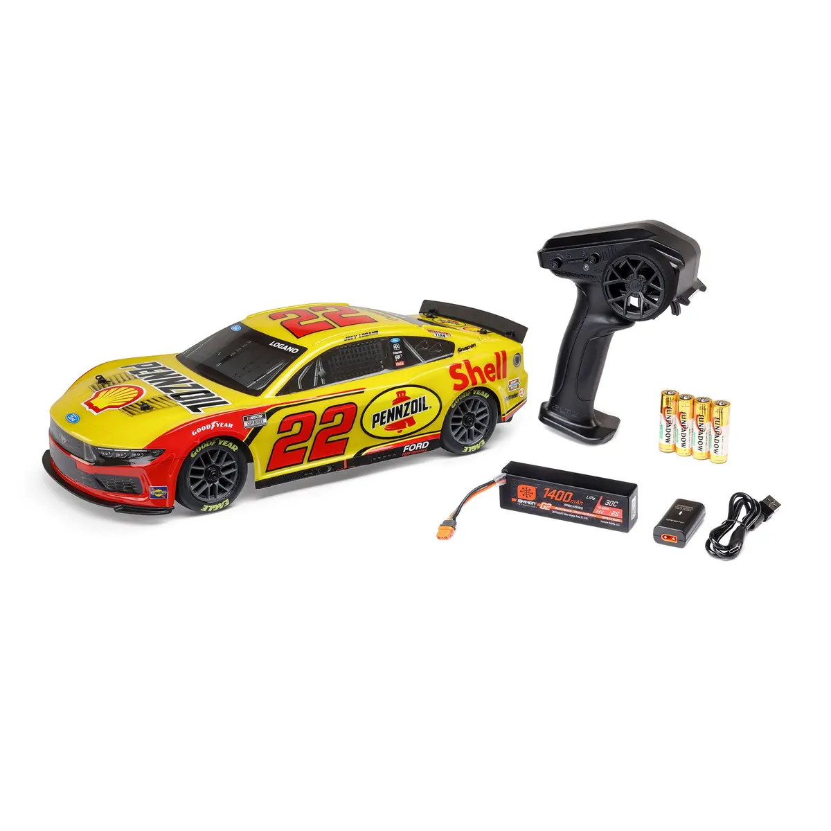 2025 Nascar Ford Mustang 1/12 Stock Car Rtr, Joey Logano #22 1