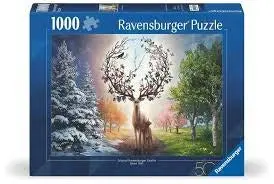 Ravensburger 1000Pc - Deer At Day And Night 1