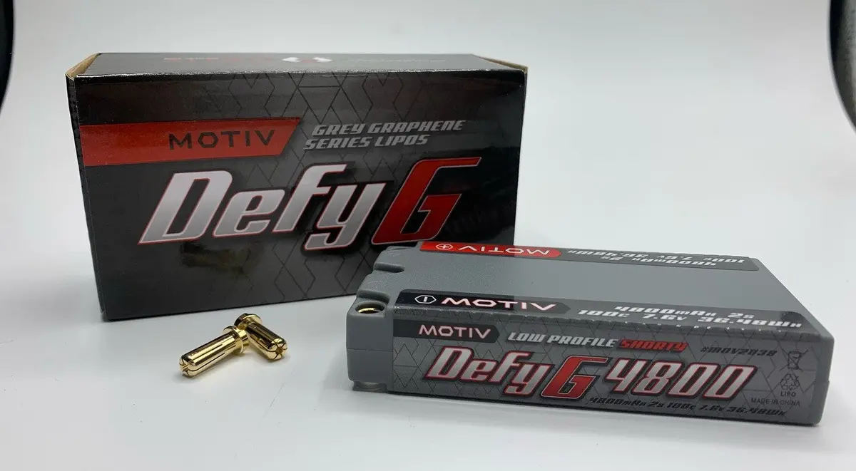 Defy G 7.6V 2S Shorty Lipo Battery, 100C 4800Mah 1