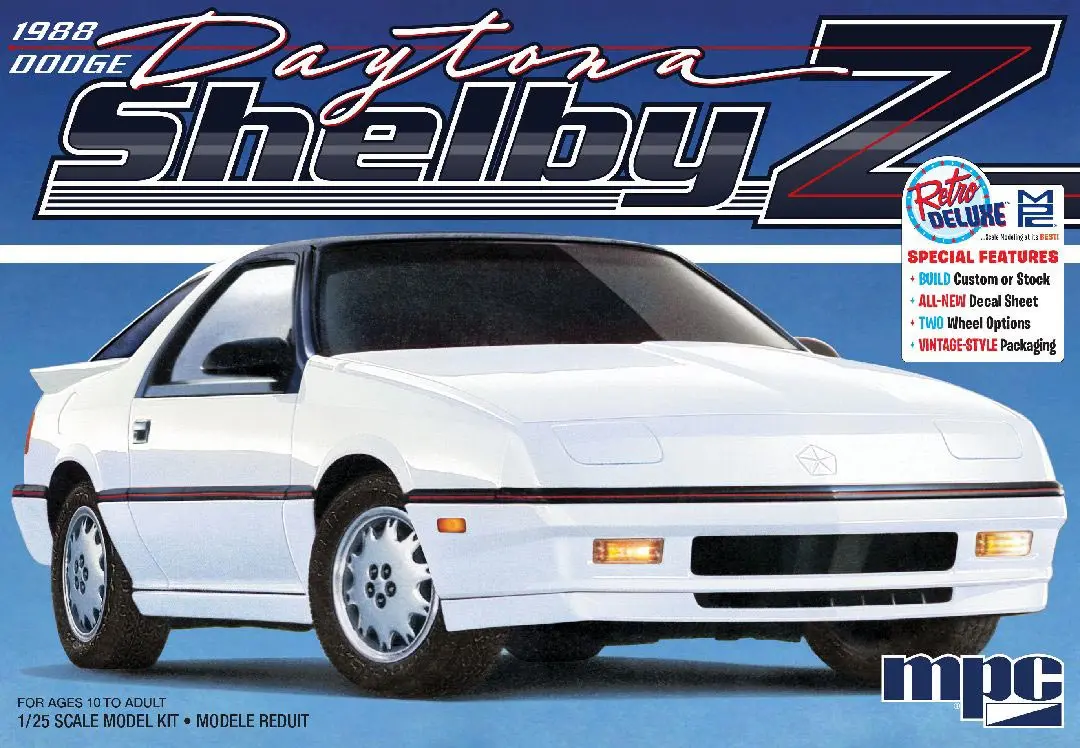 Mpc 1/25 1988 Dodge Shelby Daytona Model Kit (Level 2) 1