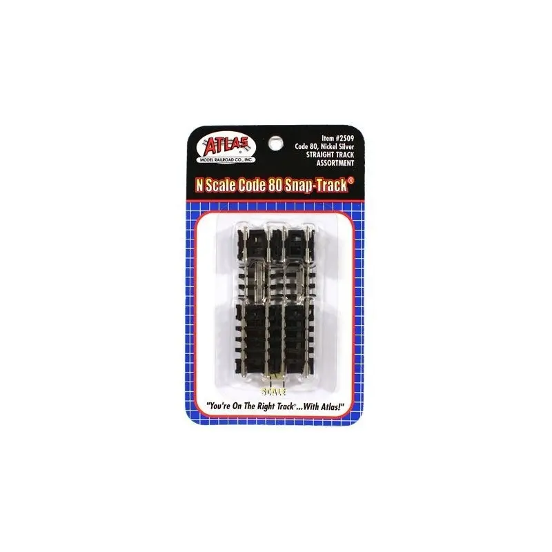 Atlas 2509, N Scale Code 80 Assorted Straight Pieces 1