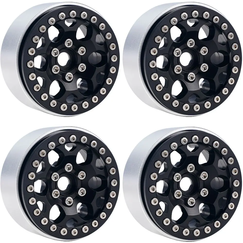 B3 Aluminum 1.9 Beadlock Wheels, 9Mm Hubs, Black (4) 1