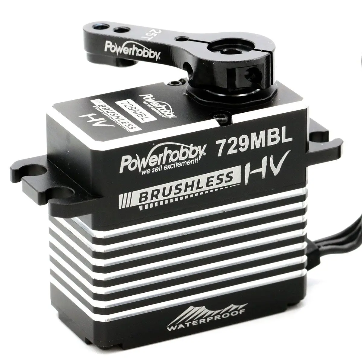 729Mbl Hv Aluminum Case Metal Gear Waterproof Servo W/ Alu Horn, 0.08Sec/565Oz 1