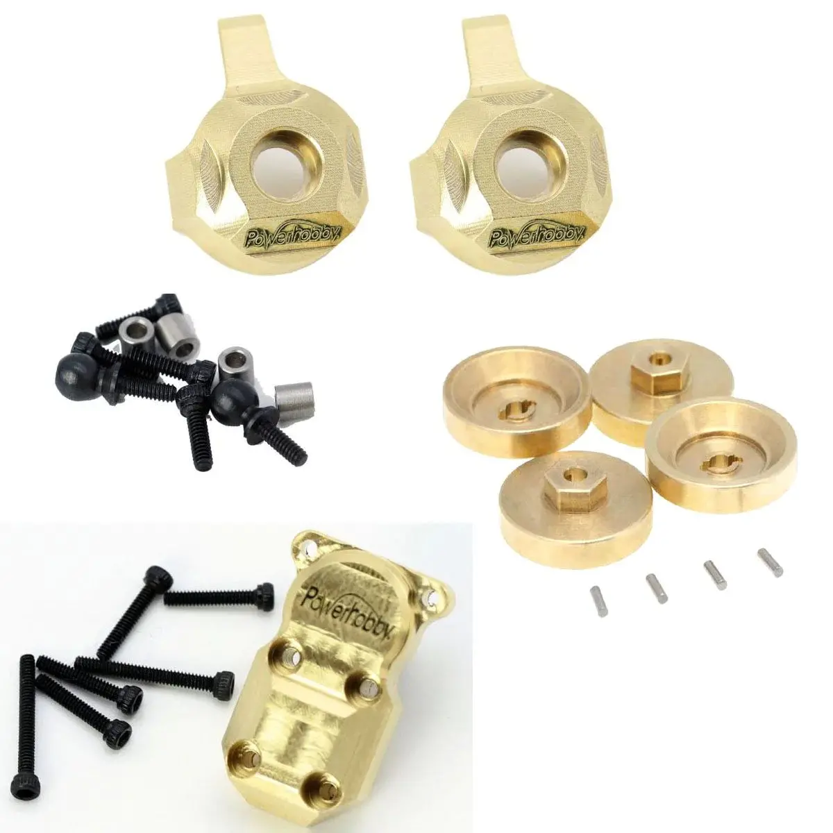 Brass Hex Hubs W/ Differential Cover & Front Knuckles 1