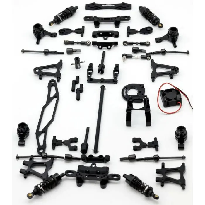 Tamiya Tt-02 Aluminum Upgrade Kit, Black 1