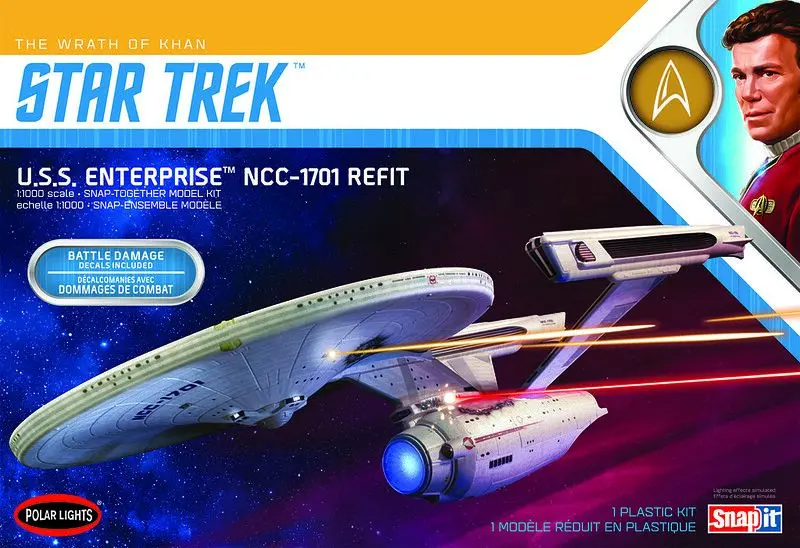 Polar Lights 1/1000  Star Trek U.S.S. Enterprise Refit 1