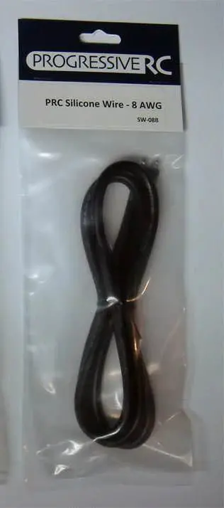 High Strand Silicone Wire, 8 Gauge (3Ft), Black 1