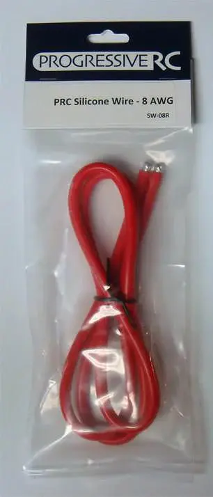 High Strand Silicone Wire, 8 Gauge (3Ft), Red 1