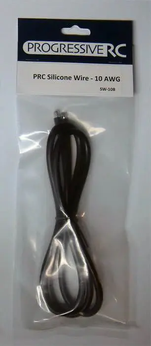 High Strand Silicone Wire, 10 Gauge (3Ft), Black 1