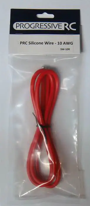 High Strand Silicone Wire, 10 Gauge (3Ft), Red 1