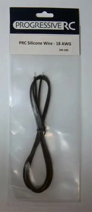 High Strand Silicone Wire, 18 Gauge (3Ft), Black 1
