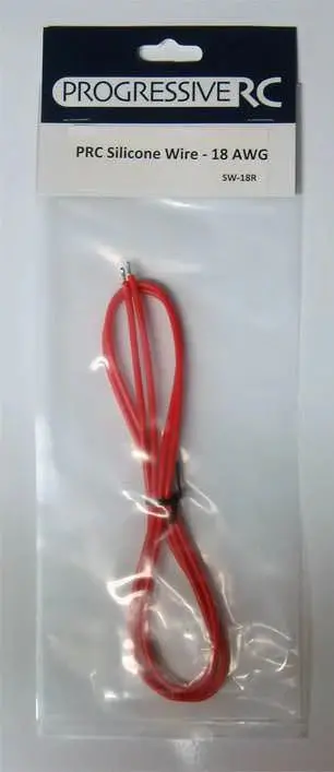 High Strand Silicone Wire, 18 Gauge (3Ft), Red 1