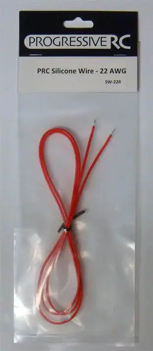 High Strand Silicone Wire, 22 Gauge (3Ft), Red 1