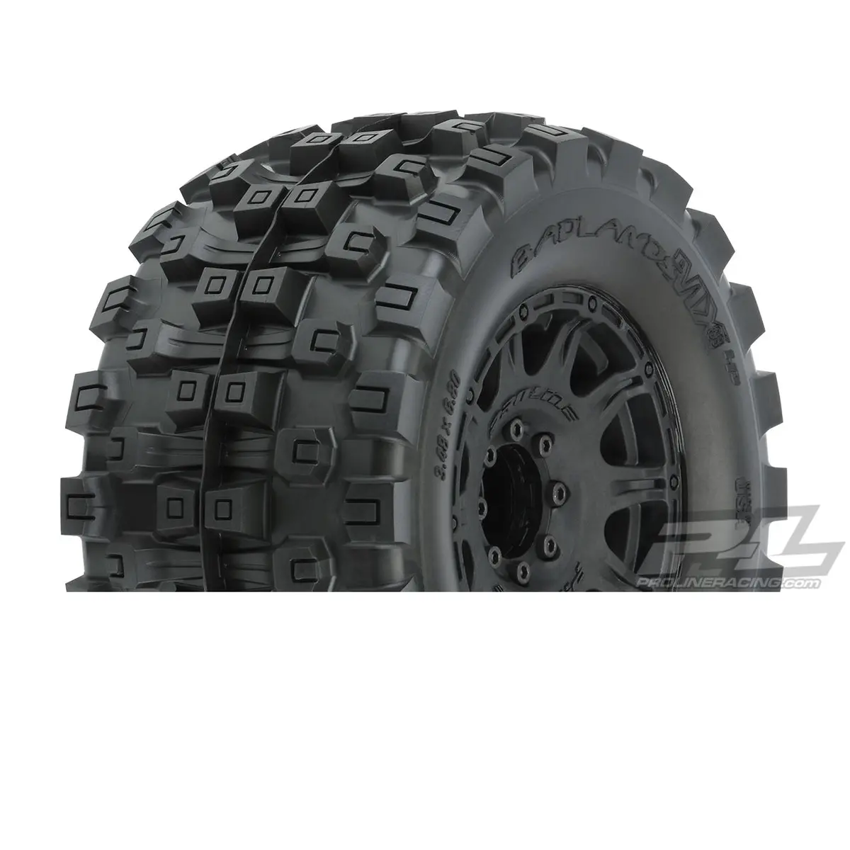 Badlands Mx38 3.8" Belted Tires, Raid Black Wheels 1