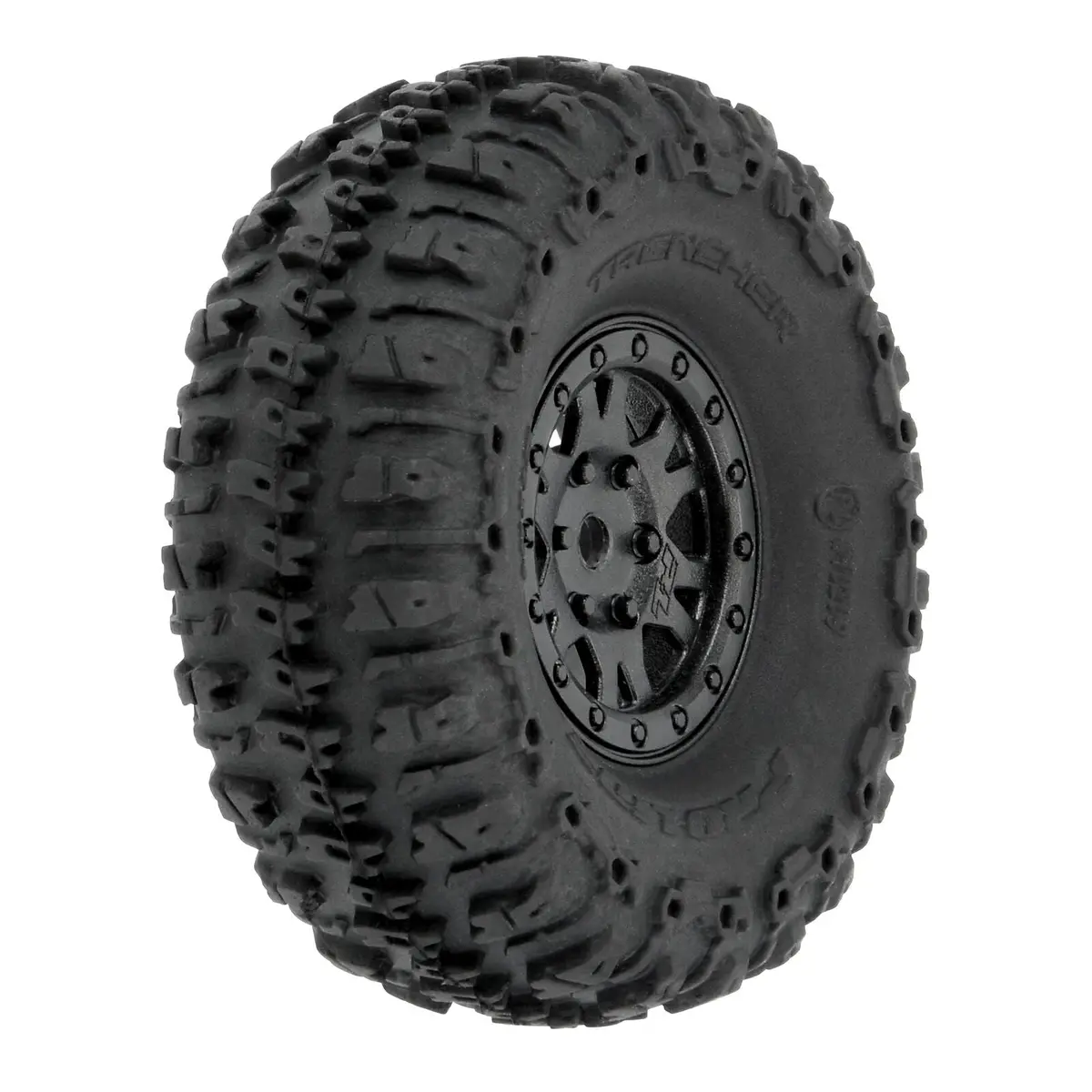 Scx24 Trencher 1/24 F/R 1.0" Mounted Tires, Black (4) 1