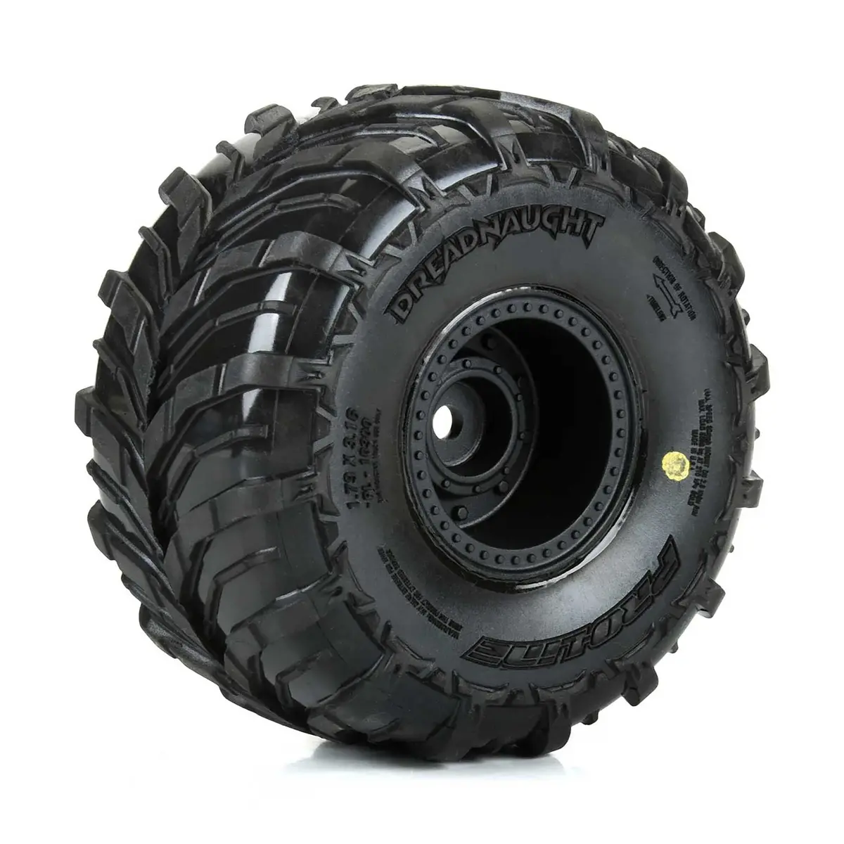 Dreadnaught Gorgon/Quake Grom Pre-Glued Tires, Black (4) 1
