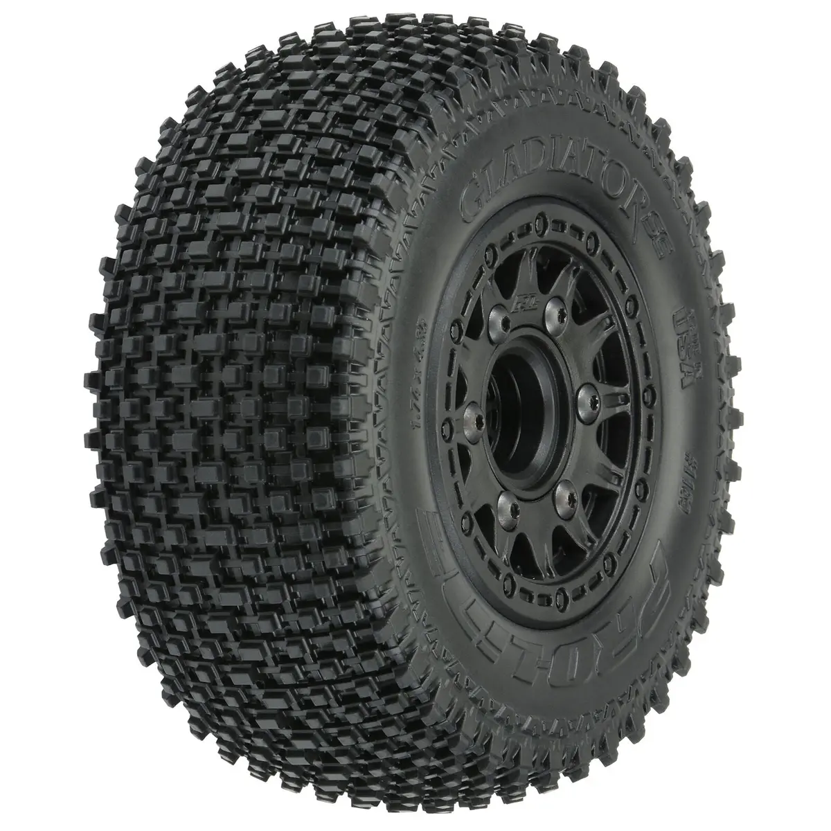 Gladiator M3 1/10 F/R 2.2"/3.0" Mtd Tires, Black (2) 1