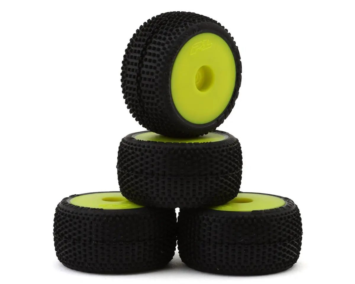 Blockade Pre-Glued Micro-T Tires, Yellow Wheel (4) 1