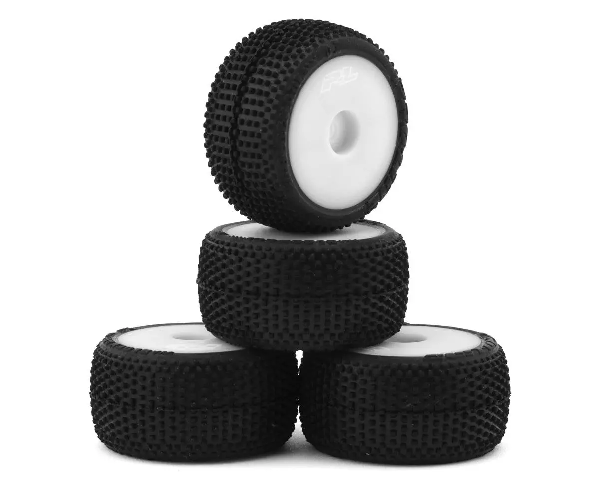 Blockade Pre-Glued Micro-T Tires, White Wheel (4) 1