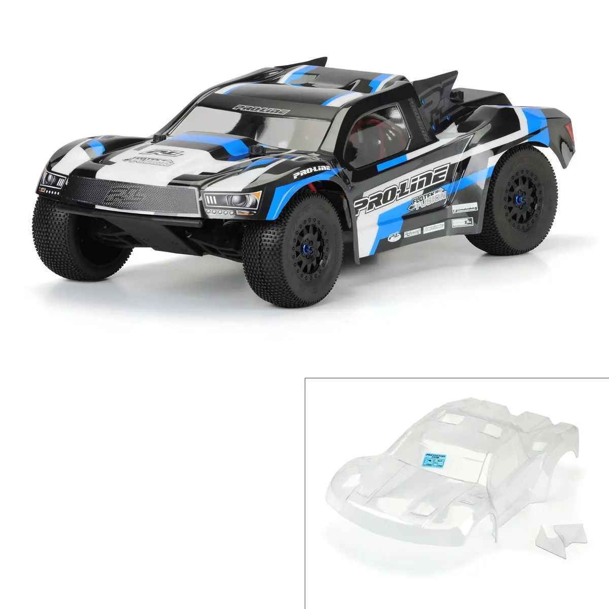 Pre-Cut 1/10 Flo-Tek Fusion Short Course Clear Body 1