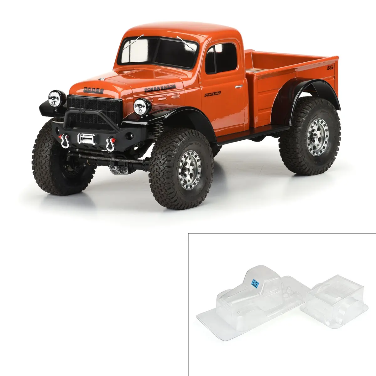 1946 Dodge Power Wagon Wb Crawlers 1/10 Clear Body 1