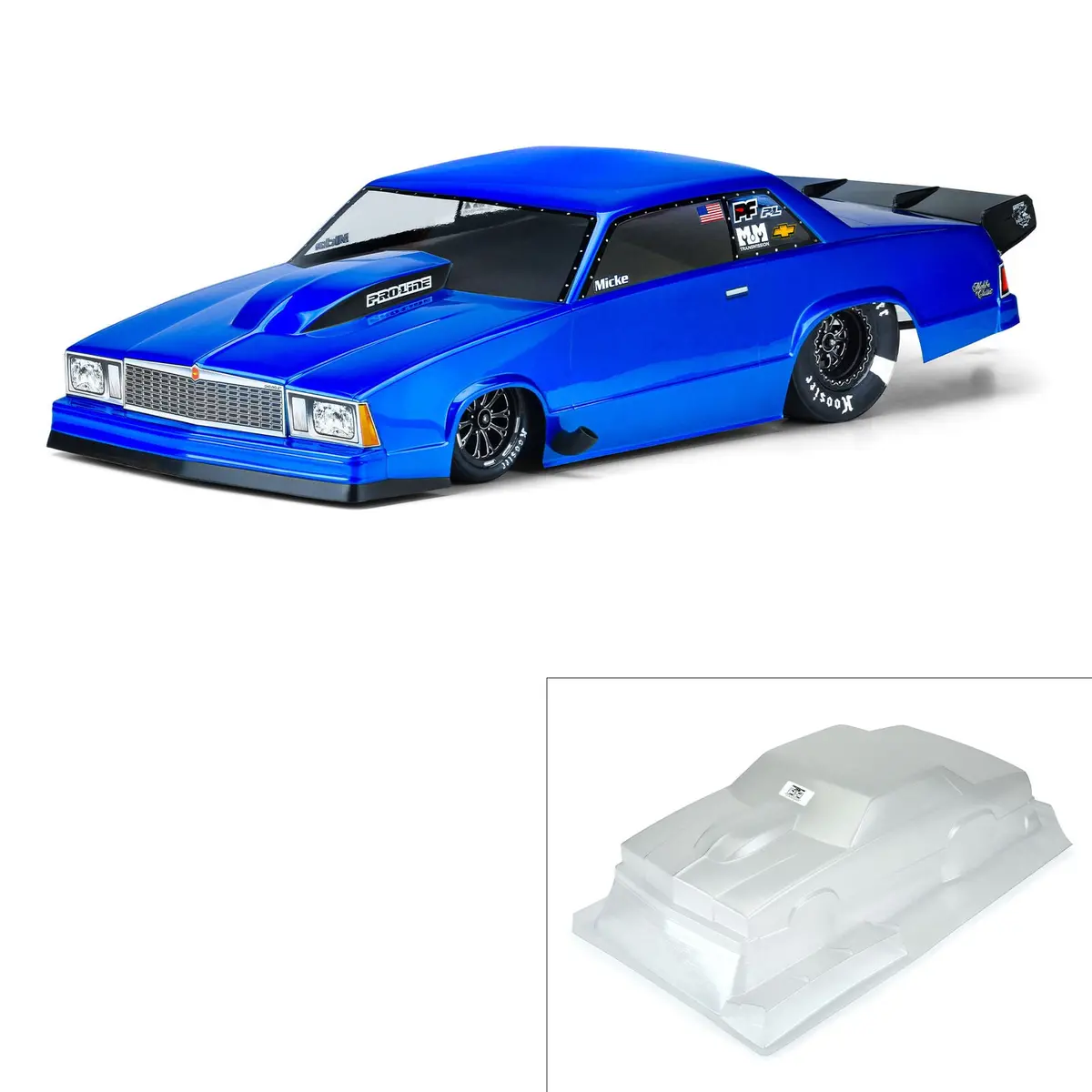 Drag Car 1978 Chevrolet Malibu 1/10 Clear Body 1