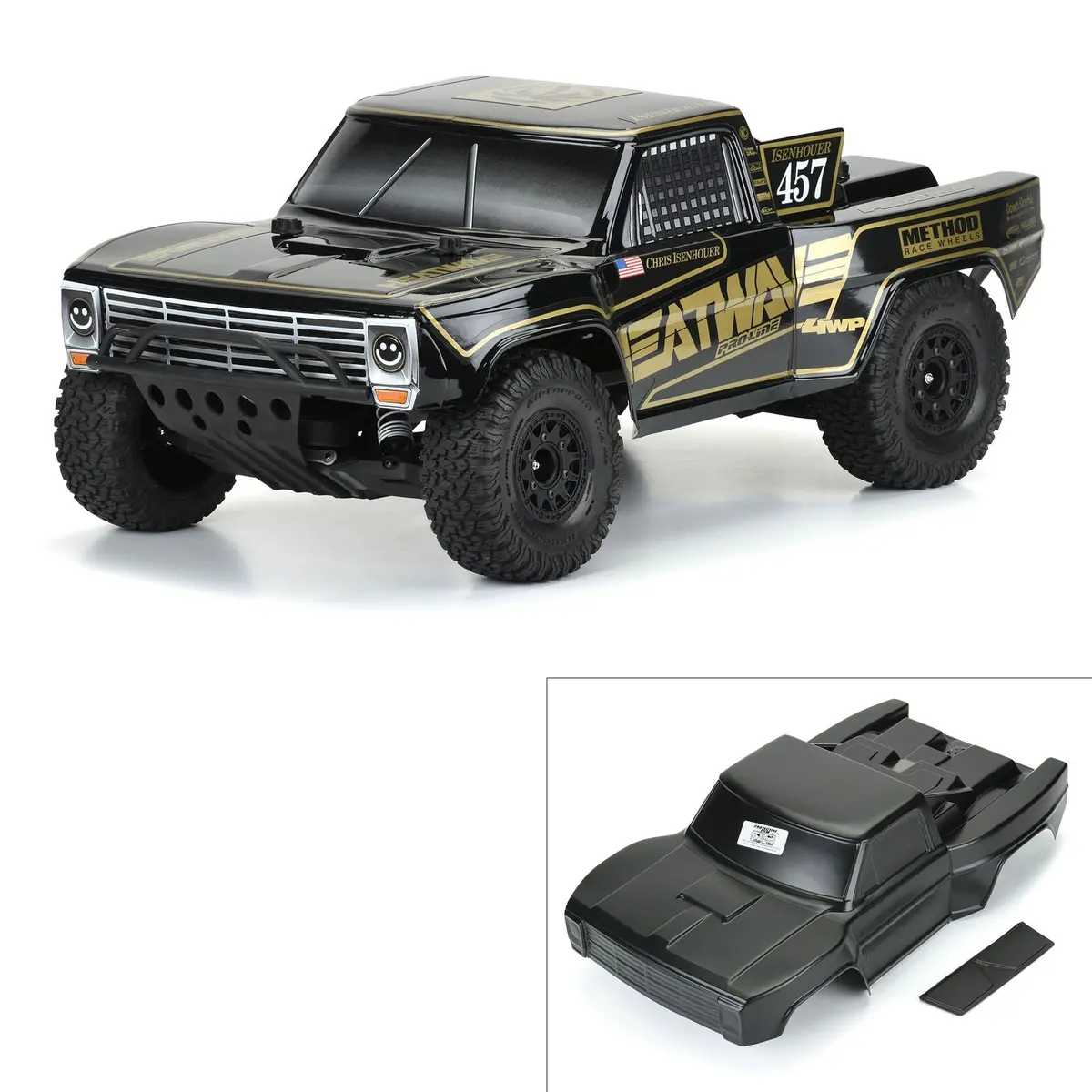 1967 Ford F-100 Heatwave 1/10 Pre-Cut Body, Black 1