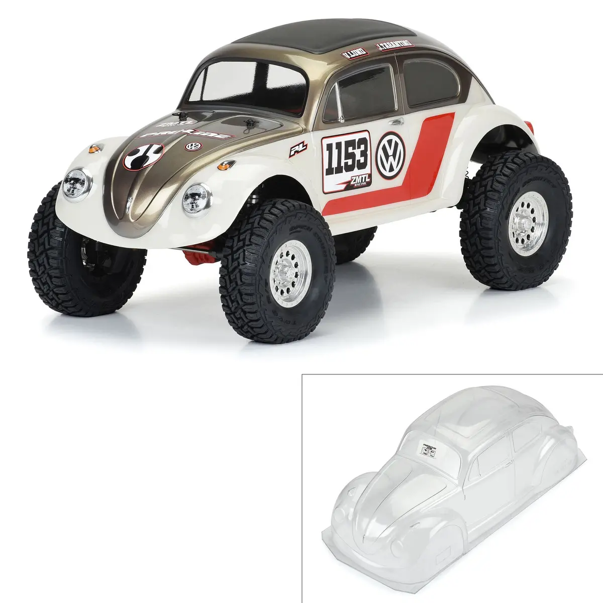 Volkswagen Beetle Rock Crawler 1/10 Clear Body 1