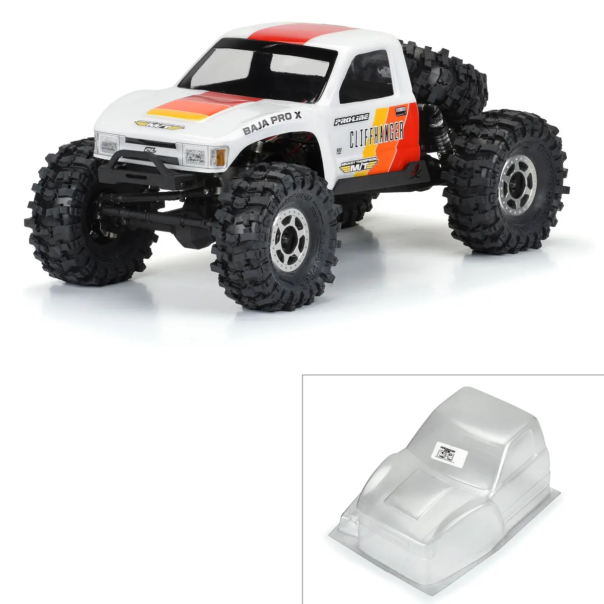 Cliffhanger Hp Cab-Only 1/10 Crawler Body, 12.3" Wb, Clear 1