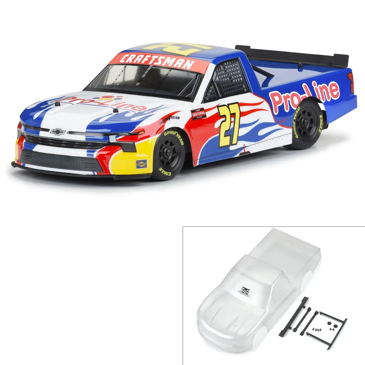Nascar Truck Series 2024 Chevy Silverado Body, Clear 1