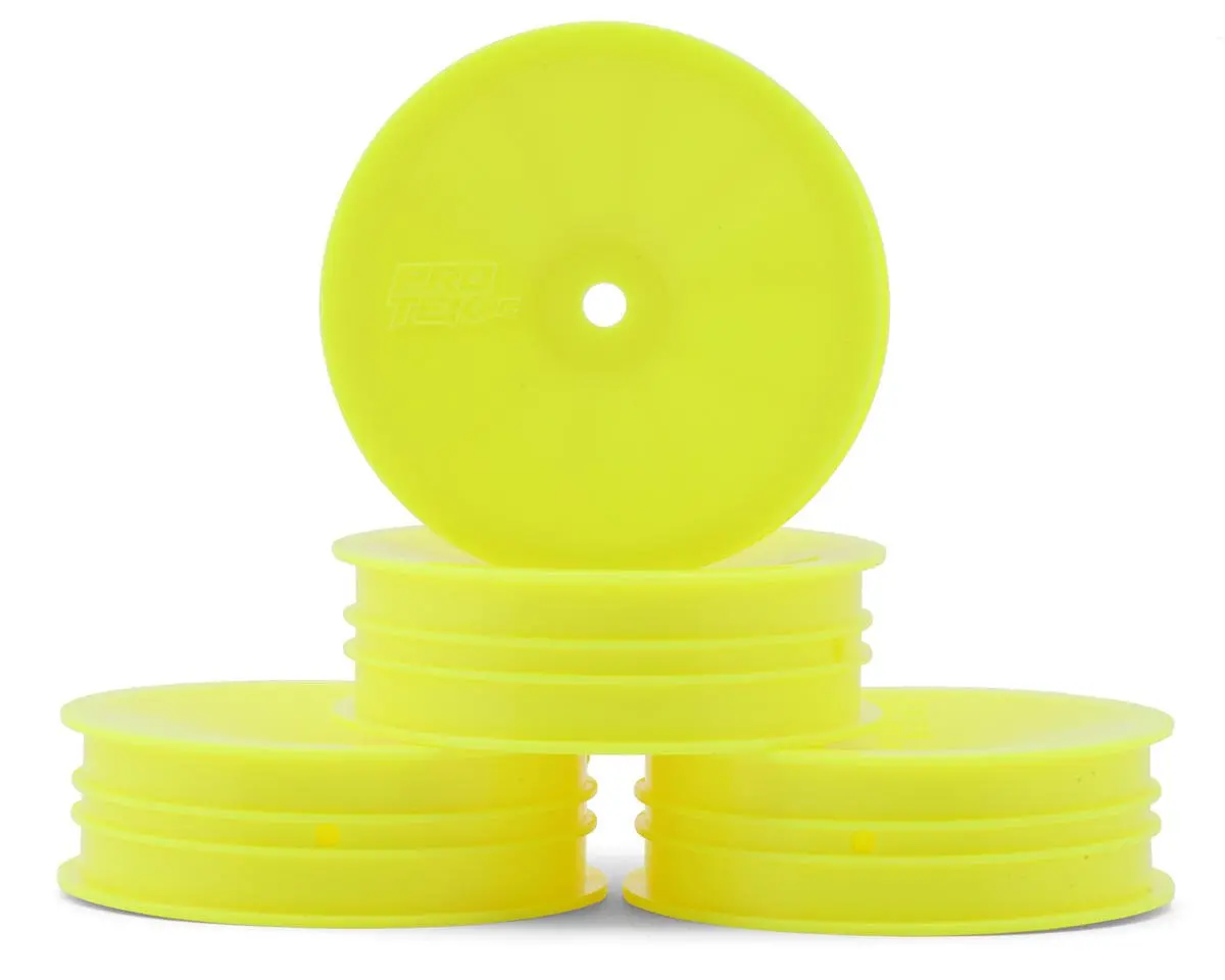 Protek Rc 1/10 2Wd Buggy Front Wheel, Narrow, Yellow (4) 1