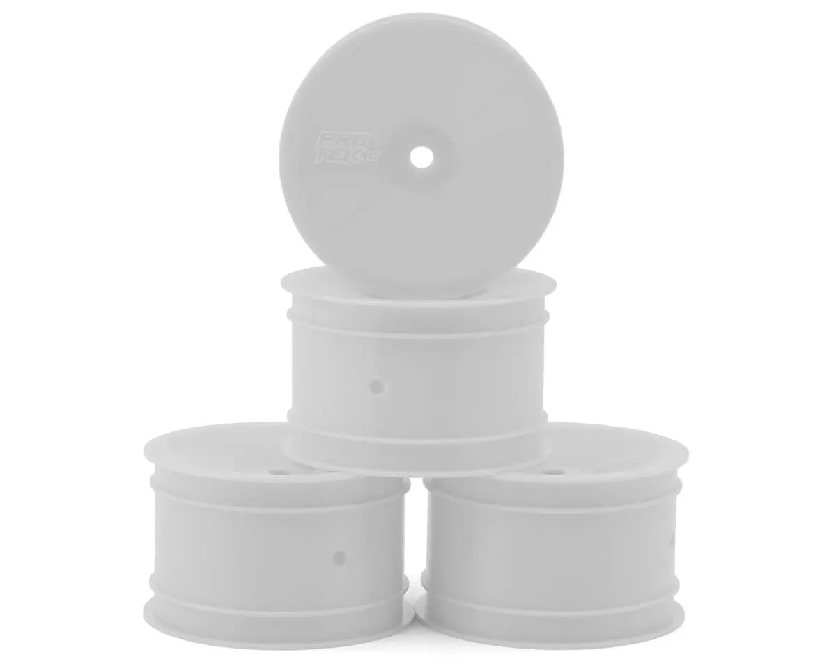 Protek Rc 1/10 Buggy Rear Wheel, White (4) 1