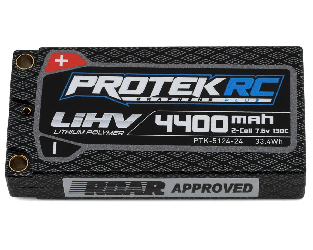 Low Ir Graphene 7.6V 2S Shorty Lipo Battery 4400Mah 130C 1