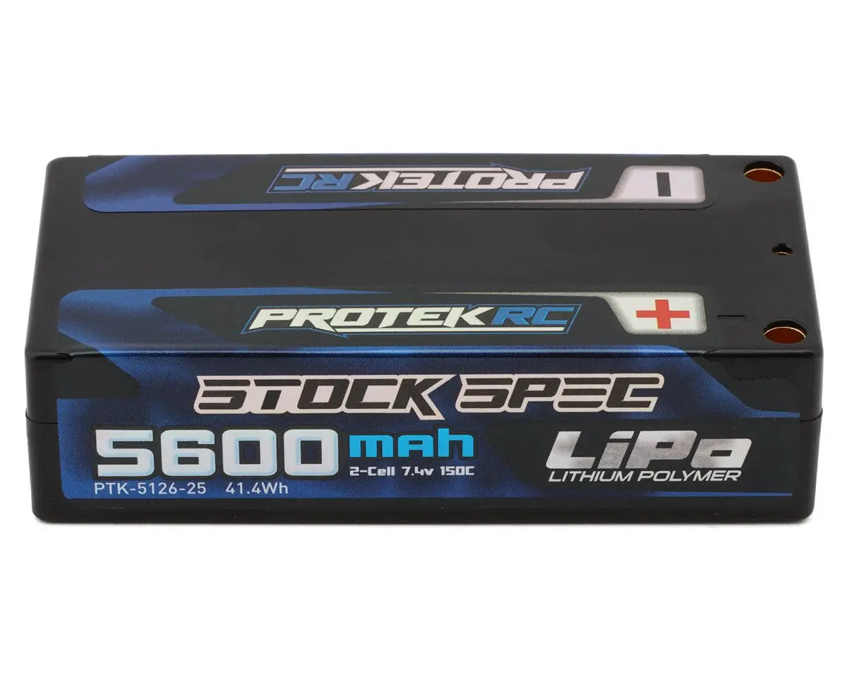 Stock Spec Low Ir 7.4V 2S Shorty Lipo Battery, 5600Mah 150C 1